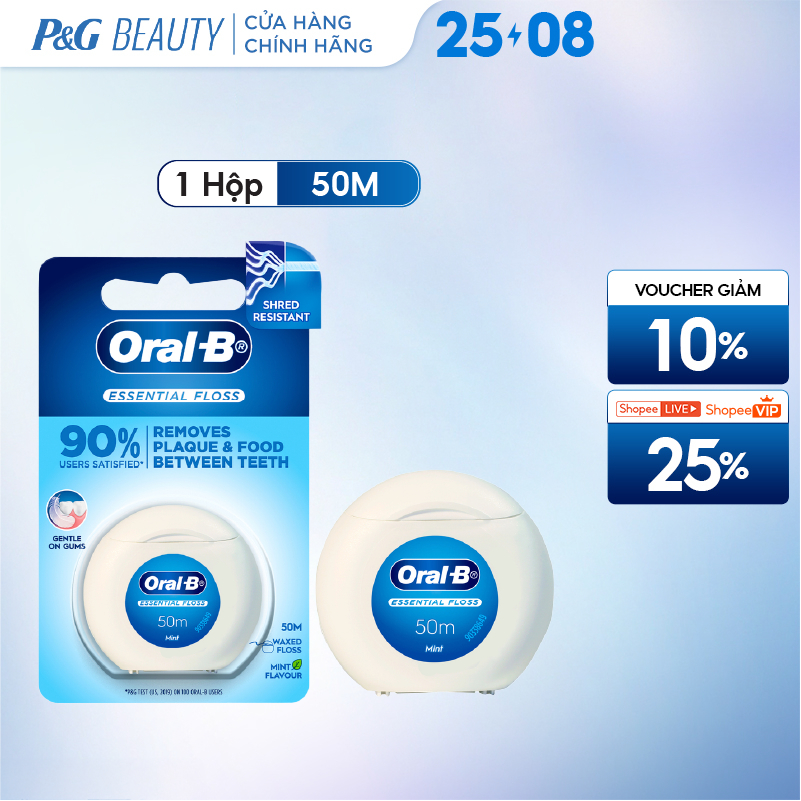Chỉ Nha Khoa Oral-B Essential Floss Bạc Hà Hộp 50M