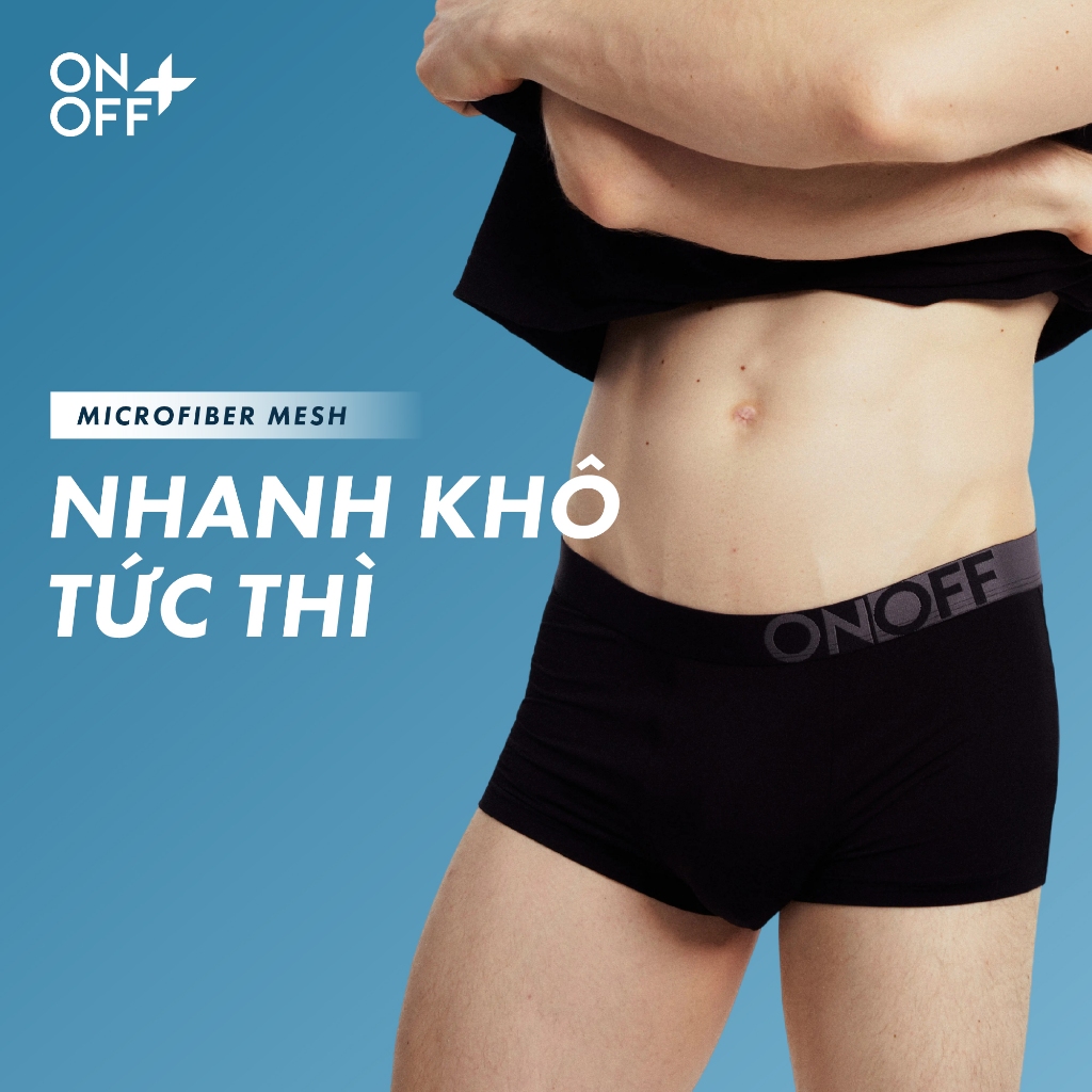 ONOFF TRAINING | Quần lót thể thao, tập luyện nam dáng trunk siêu nhẹ chỉ từ 30g Microfiber mesh mảnh mềm mịn thoáng khí