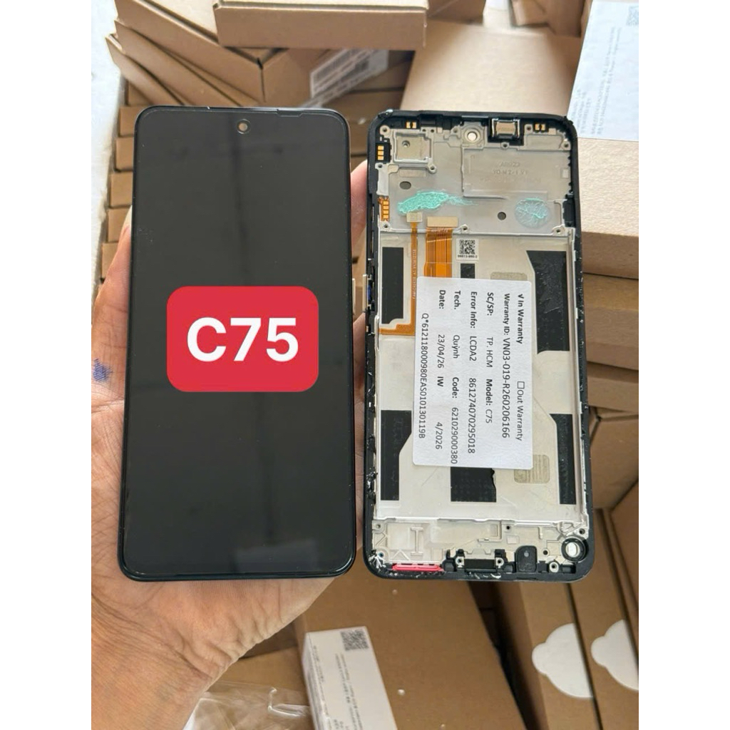 Màn hình Realme C75 zin bóc liền khung có tỉ lệ ám nhẹ