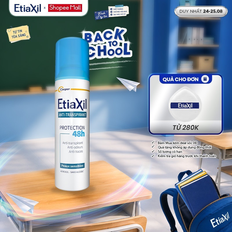 Xịt Khử Mùi Toàn Thân Etiaxil Bảo Vệ Kép 150ml