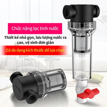 Bộ lọc nước đường ống, bộ lọc nước đầu nguồn 100esh, lõi lọc bằng lưới inox bền lâu, dùng cho tưới cây, rửa xe và gia đì