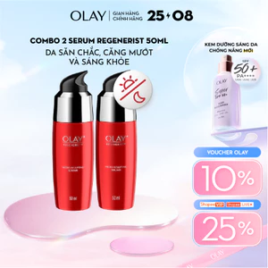 [LS] Combo 2 Serum OLAY REGENERIST Căng Mướt, Sáng Khỏe & Phục Hồi Dấu Hiệu Lão Hóa 50ML X2