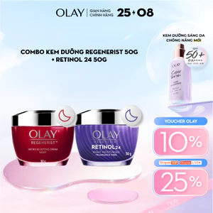 [LS] Combo 2: Kem Dưỡng Ẩm Ban Đêm: OLAY REGENERIST 50G & OLAY RETINOL24 50G
