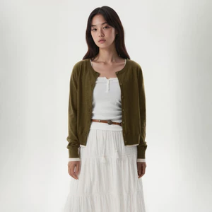 Áo Cardigan WHO.A.U Layered R-neck Cardigan_WHCKGB823F