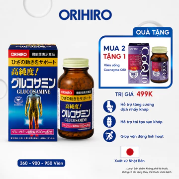 Viên uống bổ sung Glucosamine ORIHIRO Nhật Bản giảm đau xương khớp 360 - 900 - 950 Viên