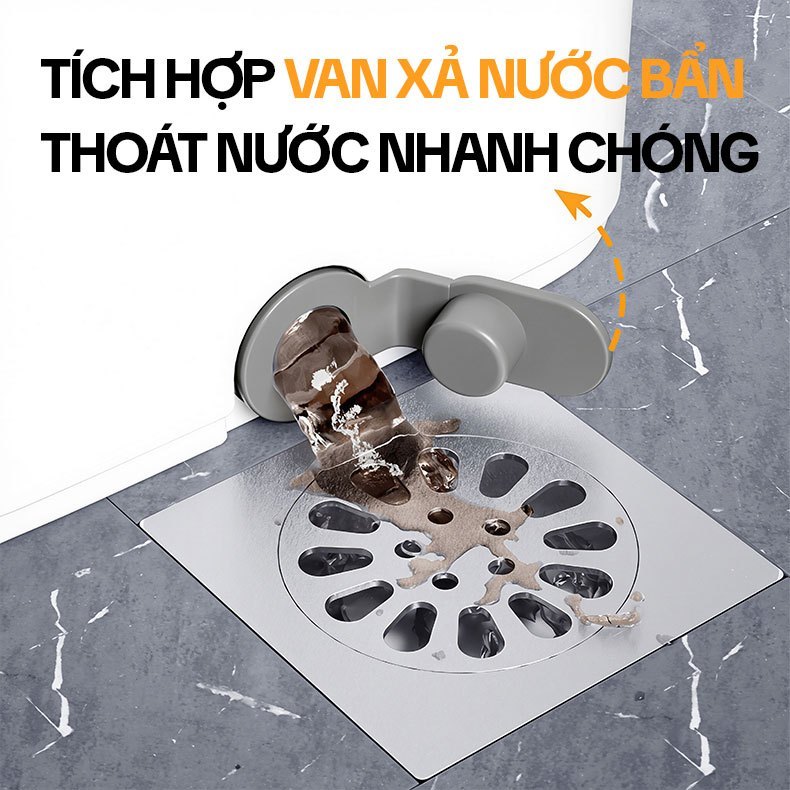 Bộ lau nhà tách nước bẩn KITIMOP SUPER CLEAN SC06 thùng tự giặt vắt, bàn nhôm 36cm, kèm 3 bông lau | BigBuy360 - bigbuy360.vn