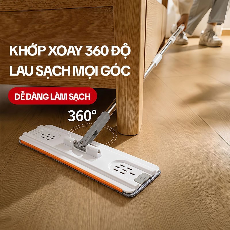 Bộ lau nhà tách nước bẩn KITIMOP SC09 thùng tự giặt vắt, bàn lau 38cm, kèm 3 bông lau | BigBuy360 - bigbuy360.vn