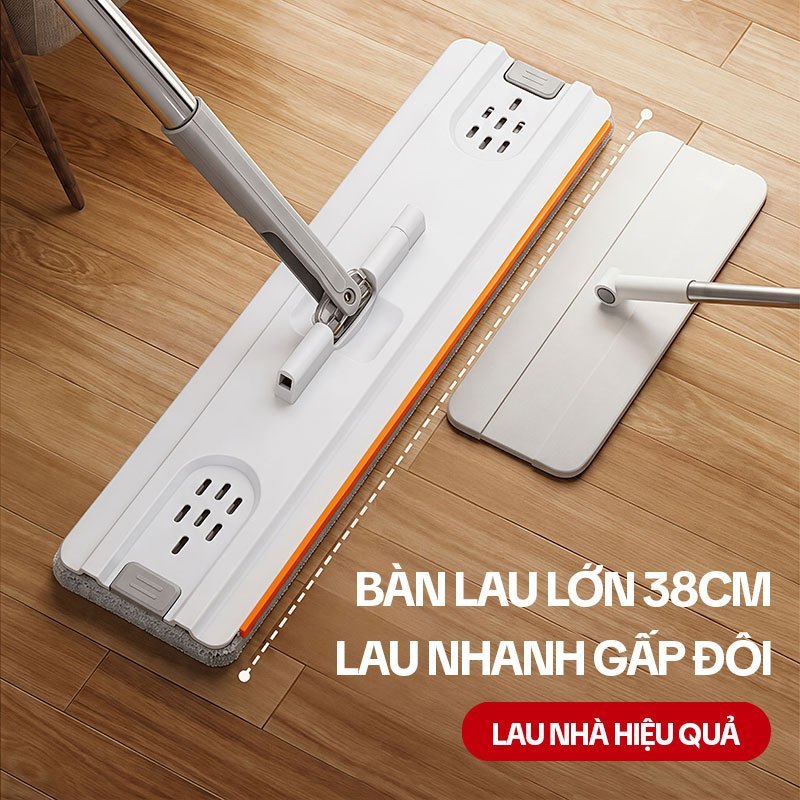 Bộ lau nhà tách nước bẩn KITIMOP SC09 thùng tự giặt vắt, bàn lau 38cm, kèm 3 bông lau | BigBuy360 - bigbuy360.vn