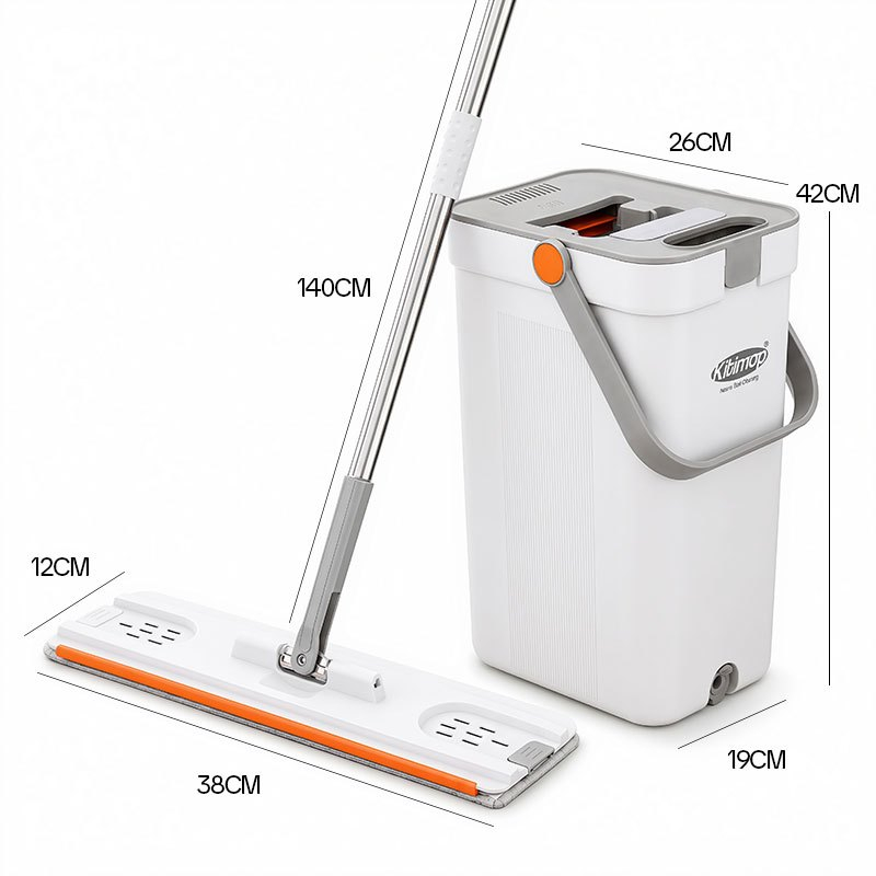 Bộ lau nhà tách nước bẩn KITIMOP SC09 thùng tự giặt vắt, bàn lau 38cm, kèm 3 bông lau | BigBuy360 - bigbuy360.vn