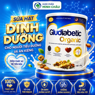 Sữa hạt Tiểu Đường Gludiabetic Organic Hỗ Trợ Kiểm Soát Đường Tiền Đái Tháo Đường Hồi Phục Sức Khỏe