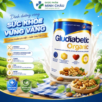 [Chính Hãng] Sữa hạt Tiểu Đường Gludiabetic Organic Hỗ Trợ Kiểm Soát Đường Tiền Đái Tháo Đường