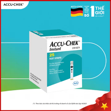 Hộp 25 Que Thử Đường Huyết ACCU-CHEK Instant Dùng Cho Máy Đo Đường Huyết ACCU-CHEK Instant