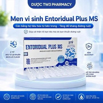Men vi sinh hỗ trợ tiêu hóa ENTORIDUAL PLUS MS - ENTERO PRO - Hỗ trợ tăng cường hệ vi sinh đường ruột