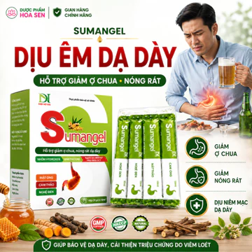 {CHÍNH HÃNG} Gel dạ dày SUMANGEL giảm viêm loét dạ dày,tá tràng trào ngược acid dịch vị dạ dày, giảm đau vùng thượng vị