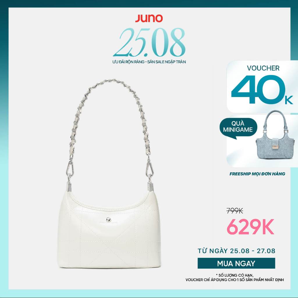 Túi Xách Nữ Thời Trang JUNO Cỡ Nhỏ Shoulder Strap Chần Chỉ Hoạ Tiết TXN924