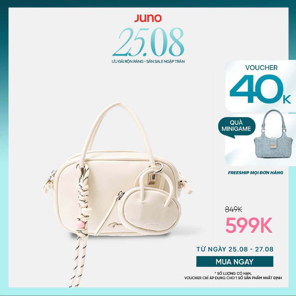 Túi Xách Nữ Thời Trang JUNO Cỡ Nhỏ Couple Bowling Bag TXN976