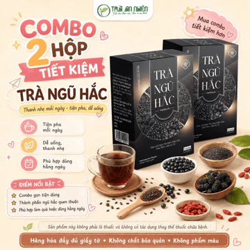 Trà Ngũ Hắc Túi Lọc 100g (20 Gói x 5g) – Gạo Lứt Đen, Đậu Đen, Mè Đen, Hắc Kỷ Tử, Dâu Tằm