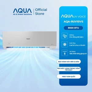 AQUA Máy Lạnh Inverter 1HP AQA-RUV10VS UV Voice – AI Voice, UVC Pro Diệt Virus, AI Eco, Freeship