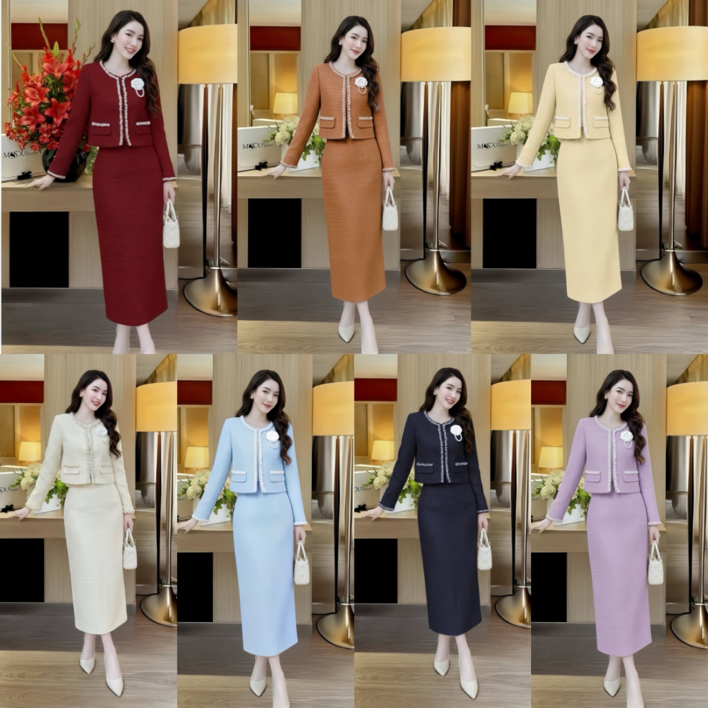 Váy Thiết Kế ADELA DESIGN Dáng Ôm Peplum Đính Hoa Thanh Lịch Nữ Tính BST MDU5382