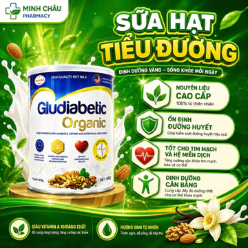 [Bán Chạy]Sữa hạt Tiểu Đường Gludiabetic Organic Hỗ Trợ Kiểm Soát Đường Tiền Đái Tháo Đường Hồi Phục Sức Khỏe