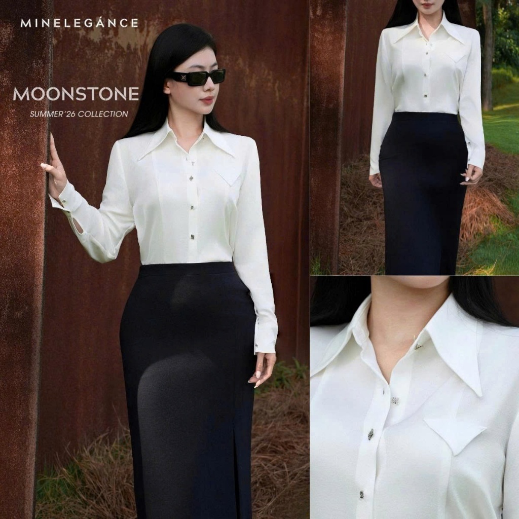 MINELEGÁNCE | ÁO SƠ MI DÁNG SUÔNG THANH LỊCH, SANG TRỌNG - MIN51