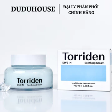 Kem Dưỡng Torriden Dive-In Soothing Cream Cấp Ẩm Phục Hồi Làm Dịu, Căng Mịn Da 100ml Duduhouse