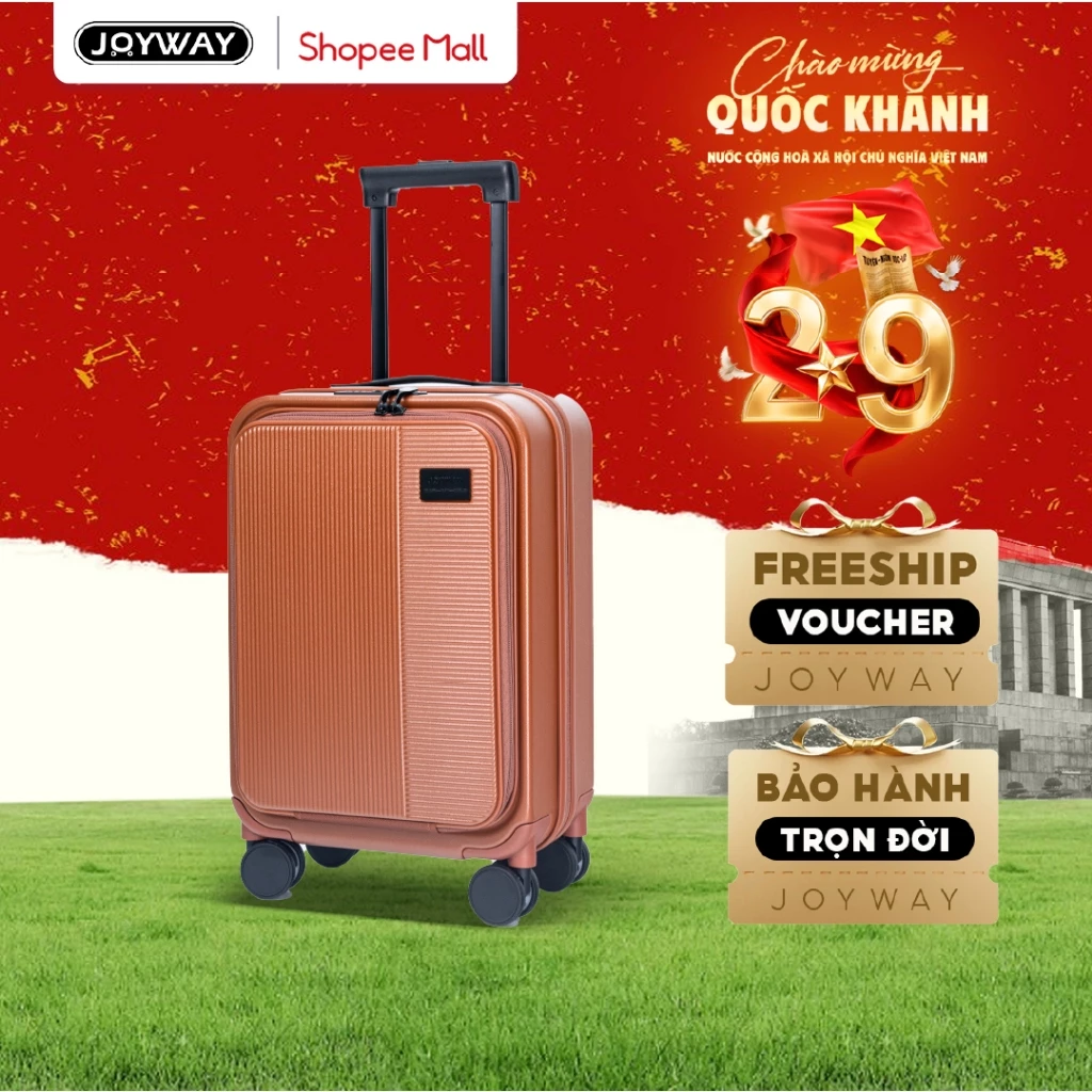 [BEST SELLER] Vali JoyWay TROP005 Size 20/24/28, Khóa Số TSA, Dây Kéo YKK, Có Ngăn Nới Rộng, Bảo Hành Trọn Đời