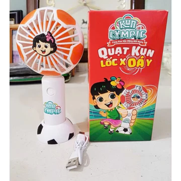QUẠT KUN CẦM TAY LỐC XOÁY HÌNH QUẢ BÓNG