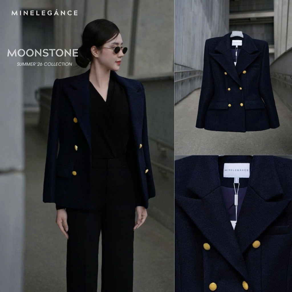 MINELEGÁNCE | ÁO VEST PHỐI CÚC MẠ VÀNG THANH LỊCH, SANG TRỌNG - MIN327