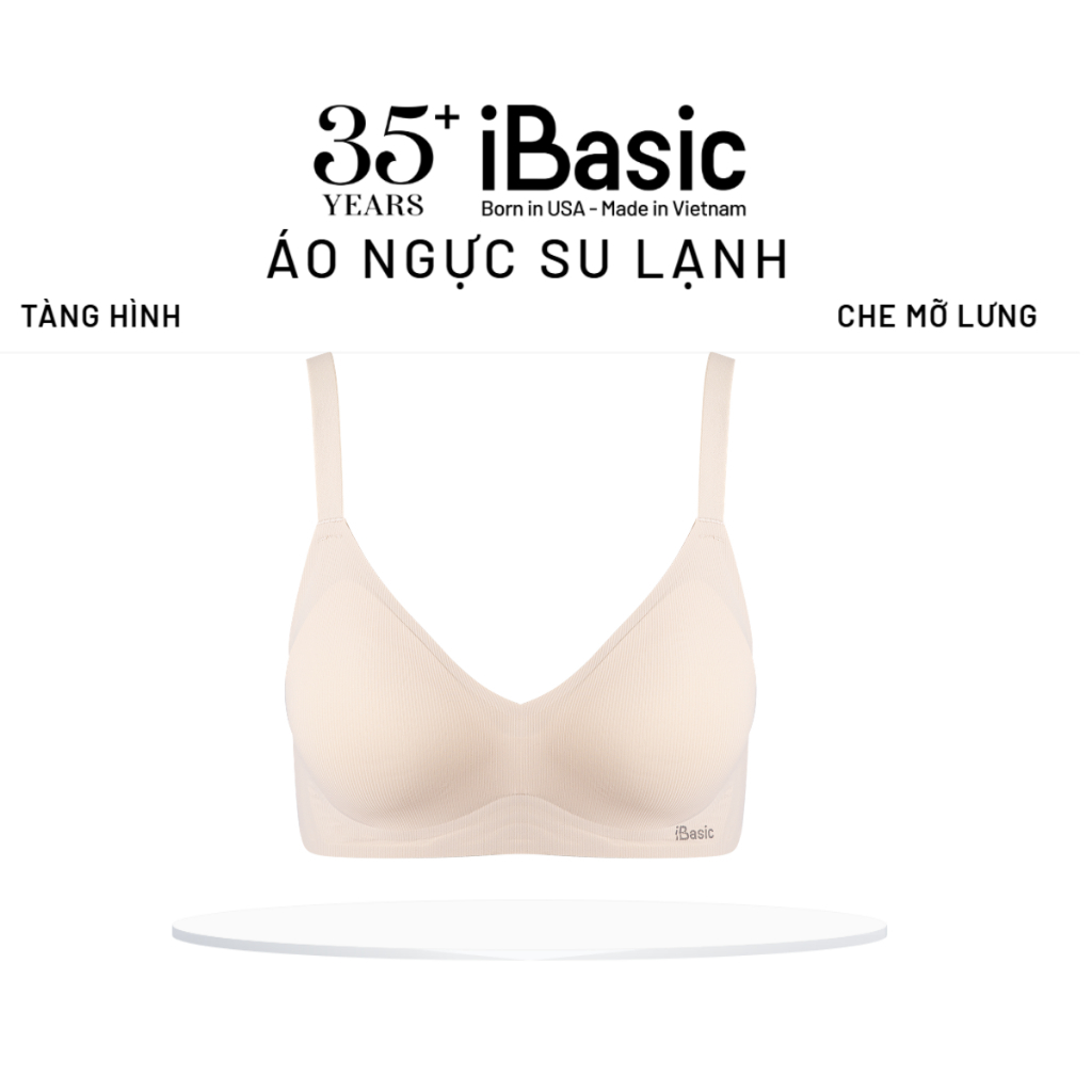 Áo ngực su tàng hình mút mỏng iBasic T-shirt che mỡ lưng, Không đường may, không lộ viền BRAY104