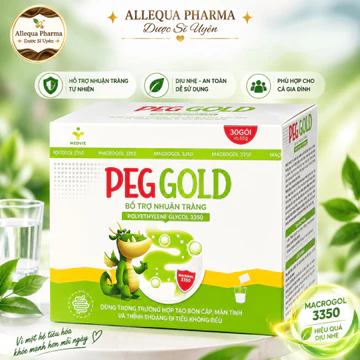 Peg Gold Hỗ trợ giảm táo bón, đi tiêu không đều, không gây kích ứng niêm mạc ruột - Hộp 30 gói