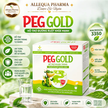 [Có Lẻ Gói] PEG GOLD - Hỗ trợ giảm táo bón cấp, mạn tính, đi tiêu không đều, không gây kích ứng niêm mạc ruột