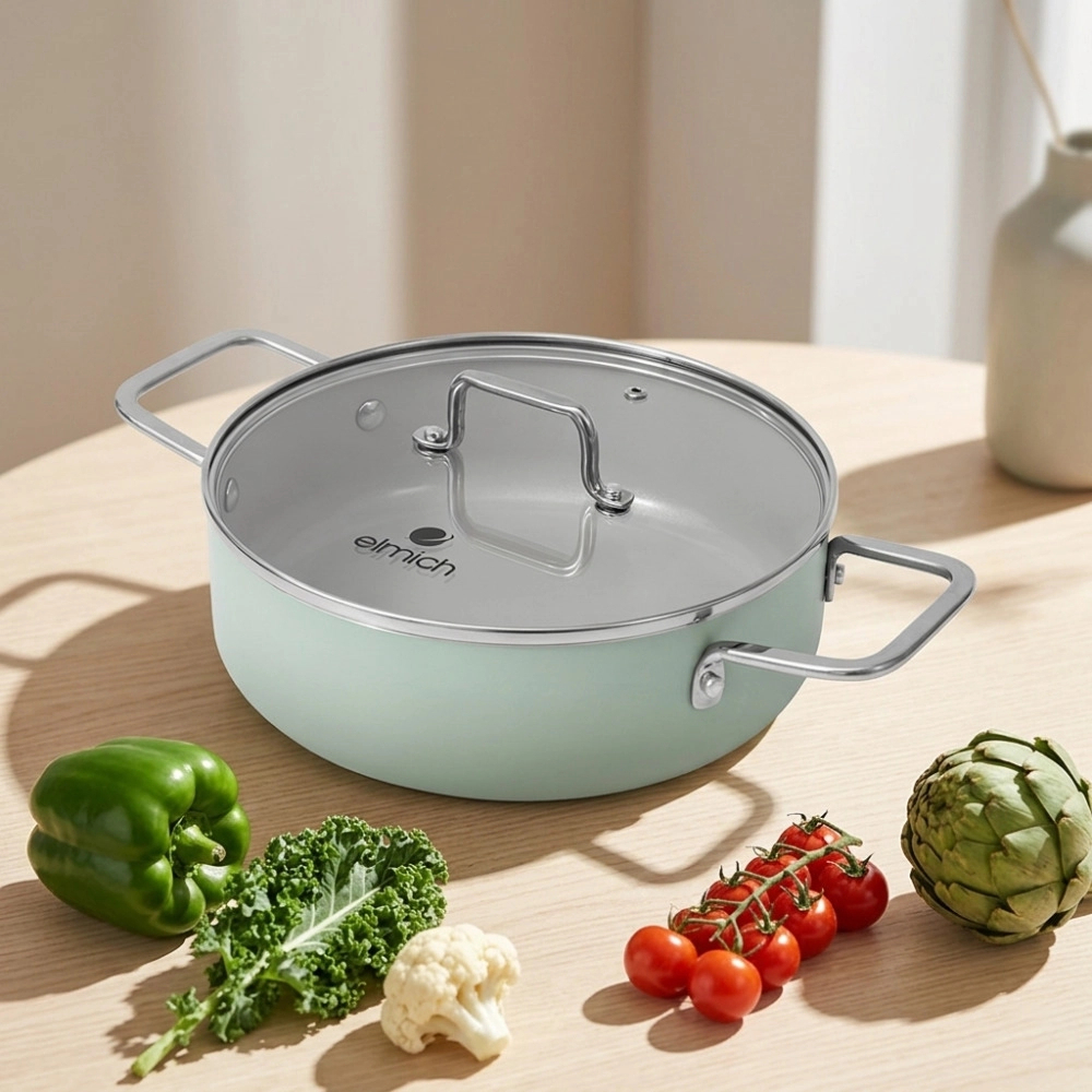 Nồi lẩu chống dính Ceramic Elmich EDA2520 size 28cm dùng mọi loại bếp | BigBuy360 - bigbuy360.vn