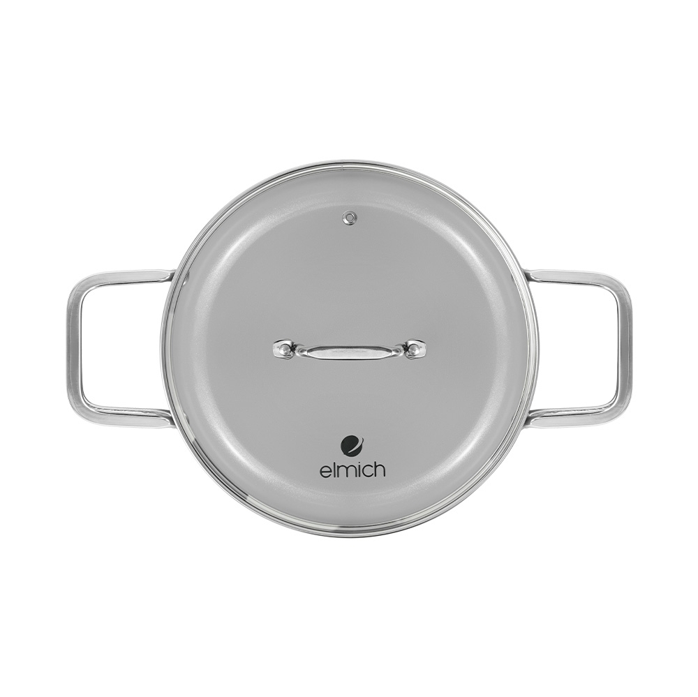 Nồi lẩu chống dính Ceramic Elmich EDA2520 size 28cm dùng mọi loại bếp | BigBuy360 - bigbuy360.vn