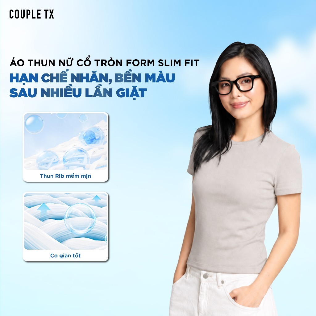 Áo Baby Tee Couple TX Thun Mịn Co Giãn Basic Nhiều Màu WTS 2534