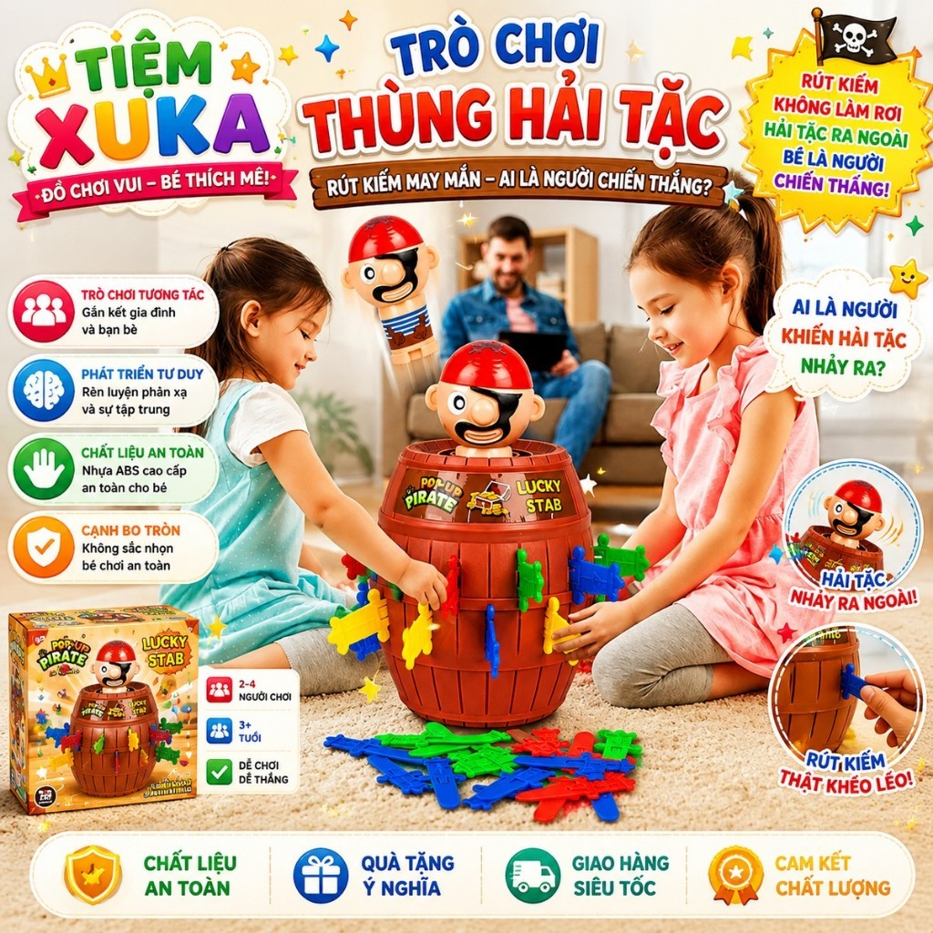 Đồ chơi hải tặc size lớn - Đồ chơi hải tặc vui nhộn cho cả gia đình