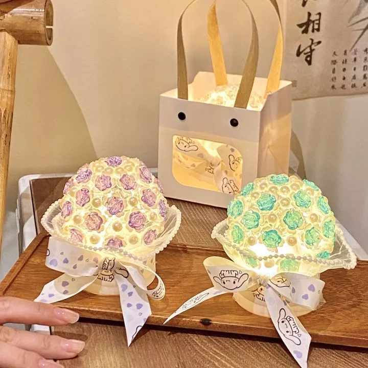Đèn Hoa Hồng Cổ Tích - Quà Tặng Handmade Độc Lạ Cho Bạn Gái (kèm hộp quà tặng)