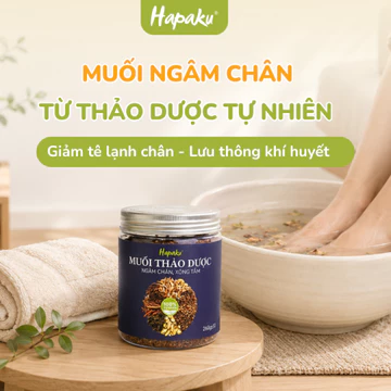 Muối Ngâm Chân Thảo Dược Hapaku, Giảm Tê Bì Chân Tay, Thảo Dược Ngâm Chân Ấm Tử Cung, Ngâm Chân IVF