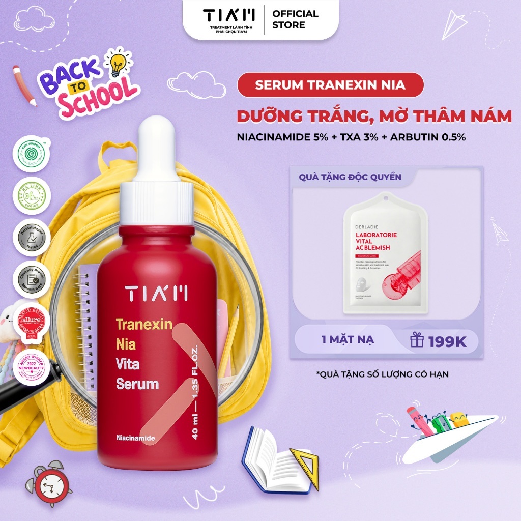 Serum Dưỡng Trắng Mờ Thâm Nám Tia’m Tranexin Nia Vita Serum 40ml | BigBuy360 - bigbuy360.vn