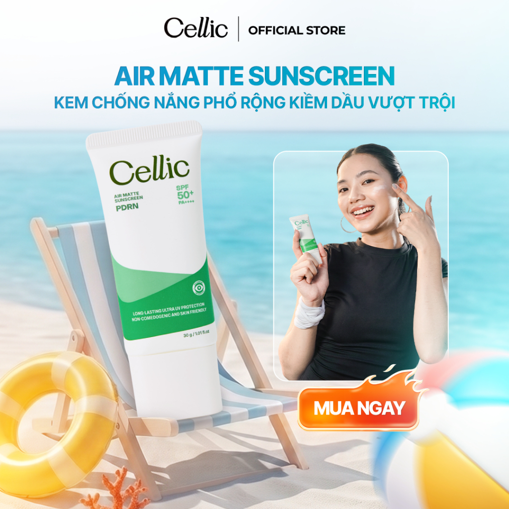 Kem Chống Nắng Cho Da Dầu Cellic Air Matte SPF50+ PA++++ - Kiềm Dầu, Thoáng Da - 30g