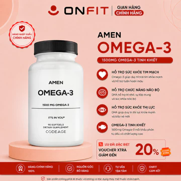 Viên Uống Dầu Cá Codeage Amen Omega 3 (90 Viên) Dầu Cá Cao Cấp Tinh Khiết | ONFIT