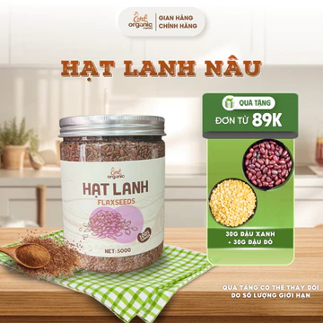 Hạt Lanh Ant Organic - Giàu Omega-3, Chất Xơ, Hỗ Trợ Giảm Cân & Cân Bằng Nội Tiết - Hũ 500g