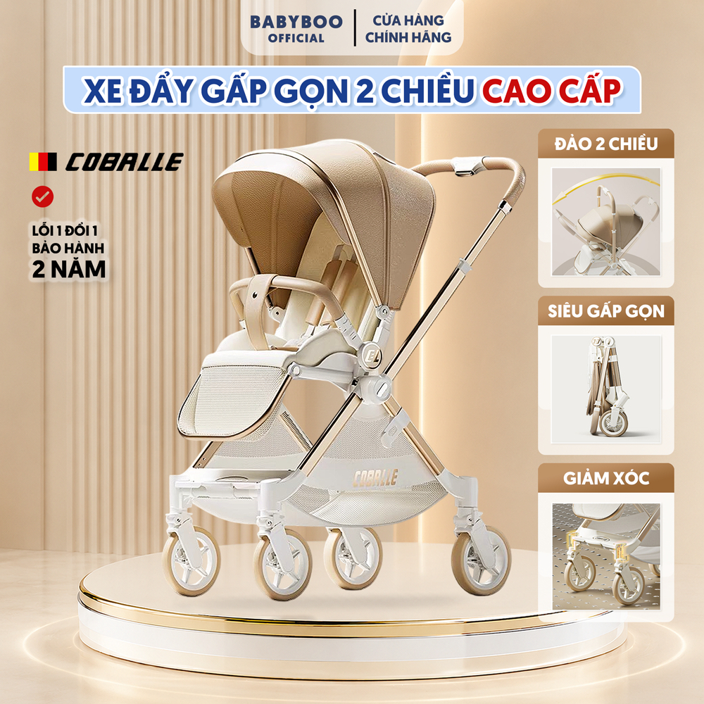Xe Đẩy Đảo Chiều Gấp Gọn Coballe Luxe 2.0 - Cao Cấp Đa Năng Tiện Dụng Cho Bé Từ Sơ Sinh