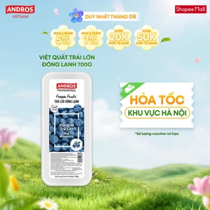 [CHỈ GIAO HÀ NỘI] Việt Quất Trái Lớn Đông Lạnh - Không chất bảo quản - Trái cây đông lạnh ANDROS IQF - 700g