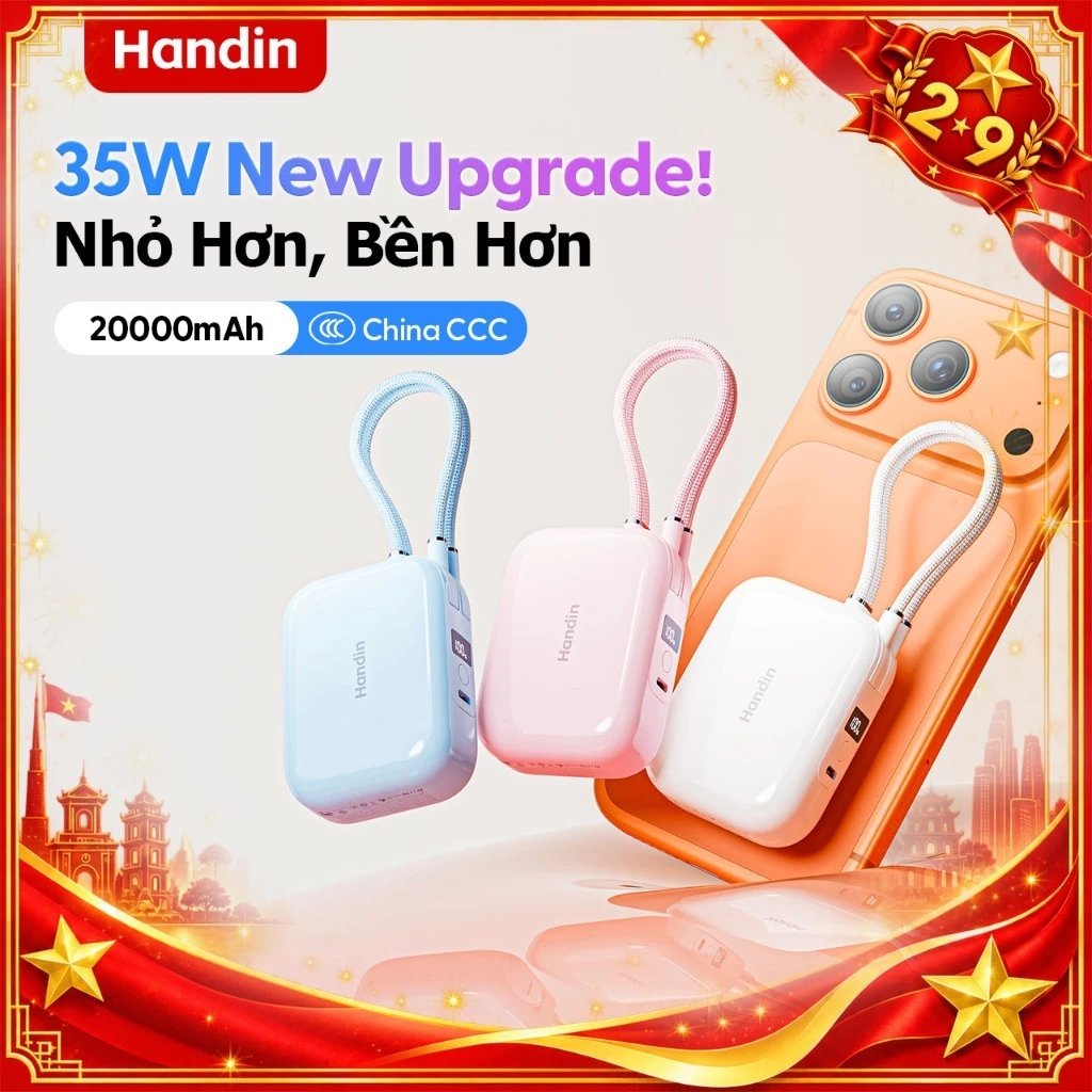 【Chứng nhận CCC】Handin sạc dự phòng 10000/20000mAh PD22.5W/35W Túi sạc dự phòng mini Sạc nhanh
