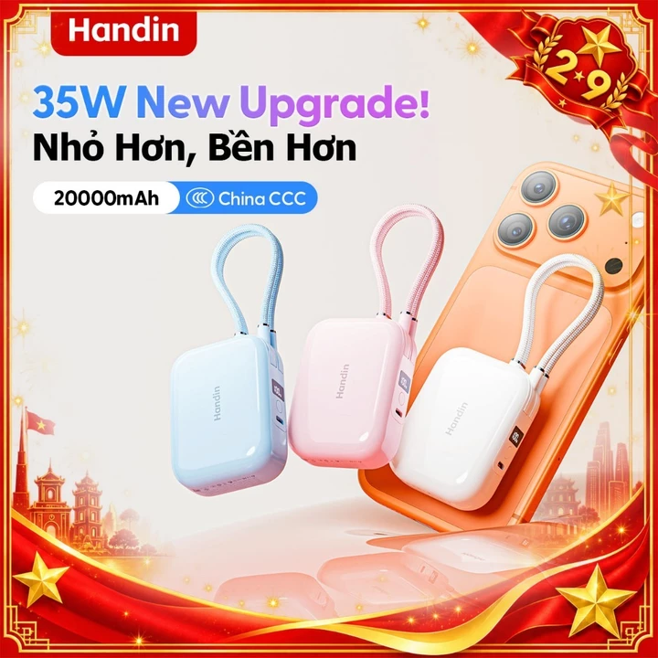 【Chứng nhận CCC】Handin sạc dự phòng 10000/20000mAh PD22.5W/35W Túi sạc dự phòng mini Sạc nhanh