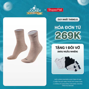 Vớ Bamboo Cổ Vừa Dệt Logo Jockey Noire - J4135