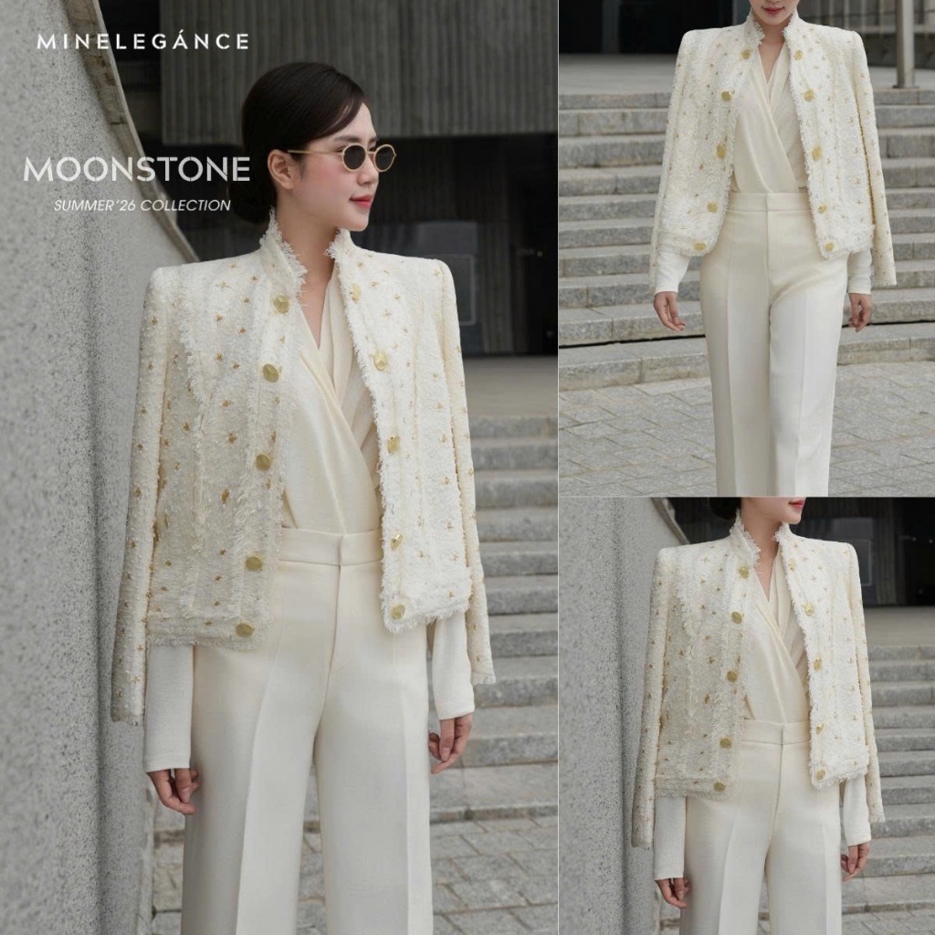MINELEGÁNCE | ÁO VEST LỬNG CÚC ĐỒNG THANH LỊCH, SANG TRỌNG - MIN311