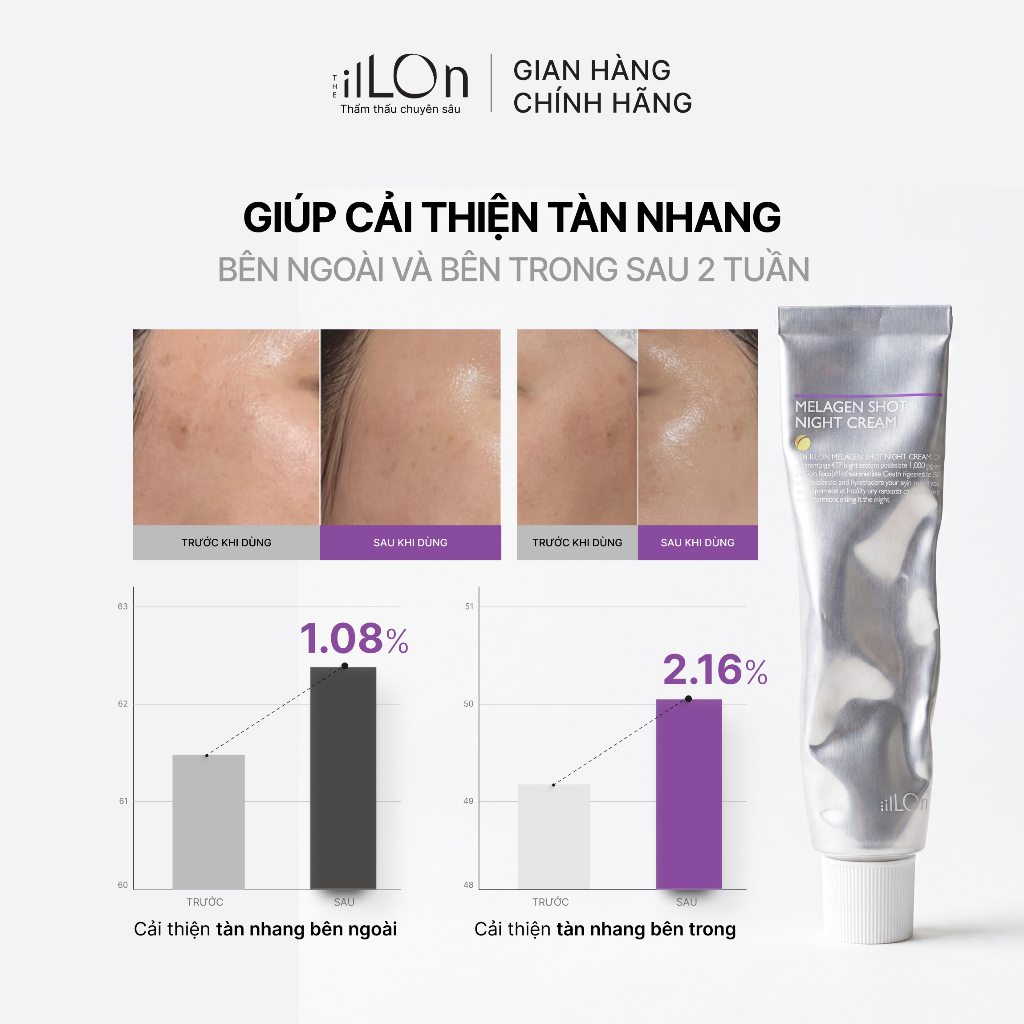 Kem Dưỡng Ban Đêm Làm Sáng Da Mờ Thâm Melagen Shot Night Cream 50g