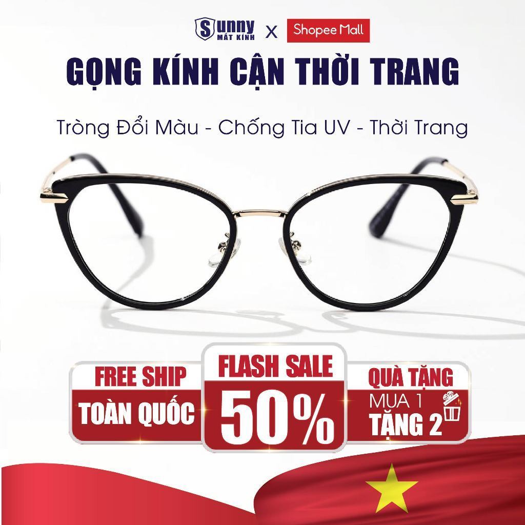 Gọng Kính Mắt Mèo Cận Nữ Chất Liệu Kim Loại Cao Cấp Phụ Kiện Thời Trang Hiện Đại Thanh Lịch